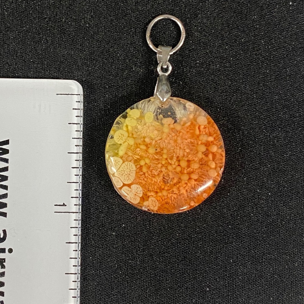 Hand-Made Resin Pendant - Fall Colors!